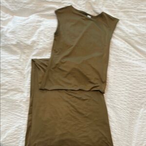 H&M Olive Maxi Dress